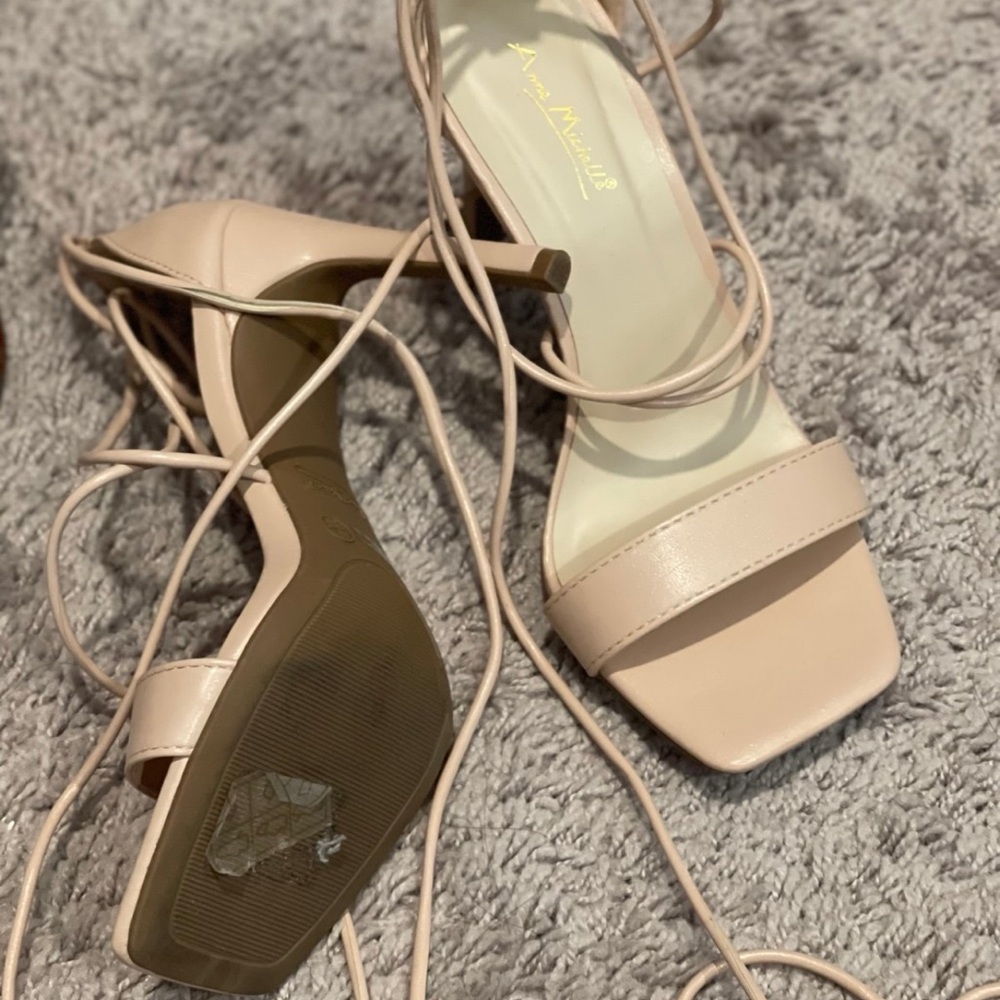 Anne Michelle Nude Strappy Heels